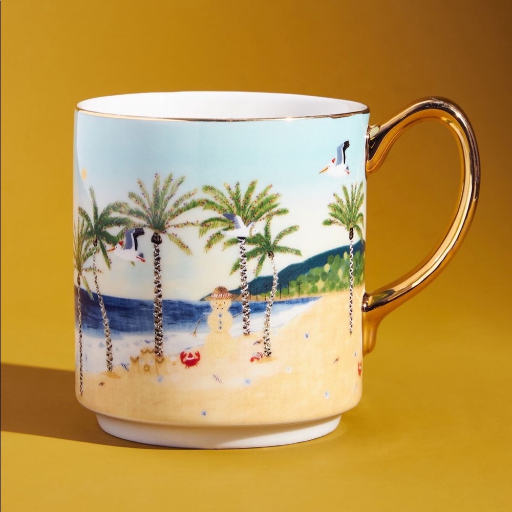 NWT Anthropology Christmas Time in the City LA Mug